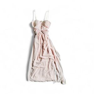 Birdy Grey Grace Chiffon Blush Pink Wedding Bridesmaid Dress Gown NWT XS Petite